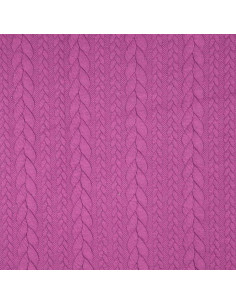 Cable knit sweatshirt fabric - Plum