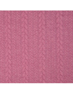 Cable knit sweatshirt fabric - Dark old rose
