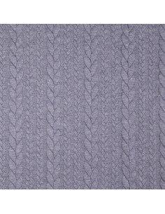 Cable knit sweatshirt fabric - Storm gray