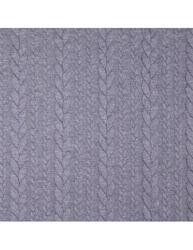 Cable knit sweatshirt fabric - Storm gray