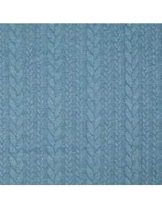Cable knit sweatshirt fabric - Petrol blue