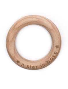 70 mm wooden teething ring - A star is born