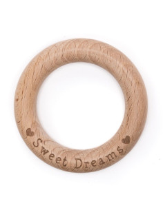 70 mm Wooden Teething Ring - Sweet Dreams