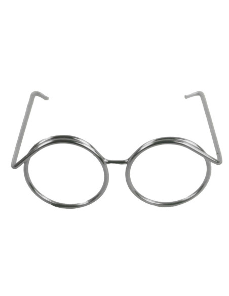 Set of 5 pairs of glasses for amigurumi 35 mm - Silver