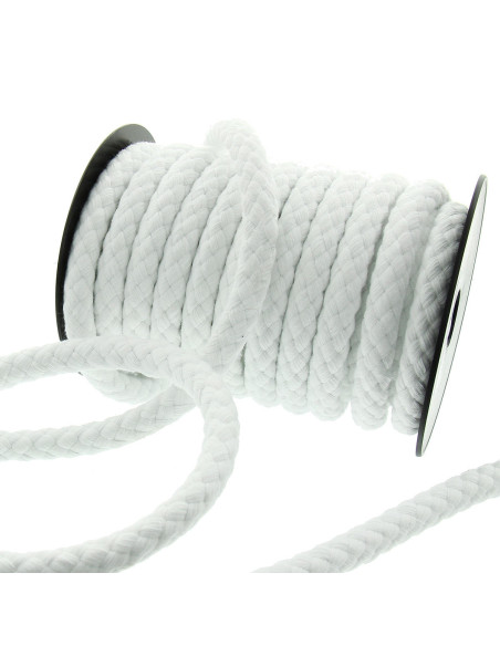 Cotton cord for bag handle 15 mm - White