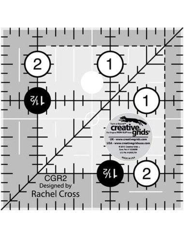 Creative Grids 2.5" x 2.5" Square Quilting Ruler