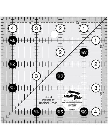 Creative Grids 4.5" x 4.5" square quilting ruler