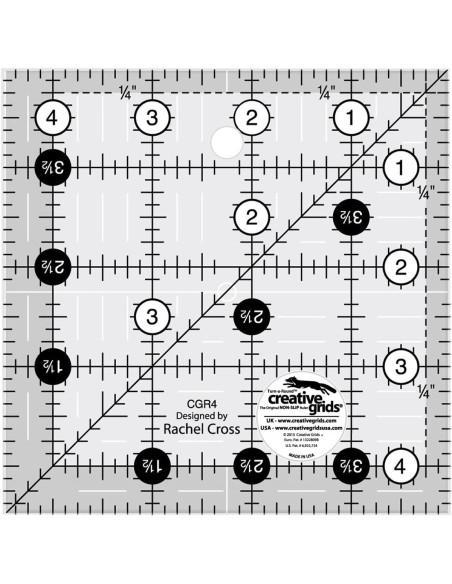 Creative Grids 4.5" x 4.5" square quilting ruler
