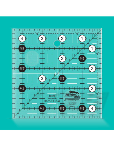Creative Grids 4.5" x 4.5" square quilting ruler