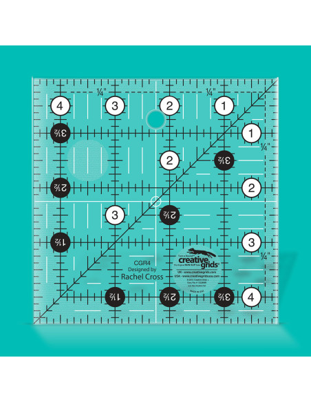 Creative Grids 4.5" x 4.5" square quilting ruler