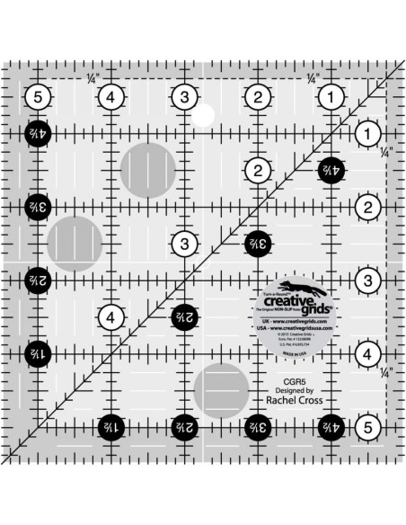 Creative Grids 5.5" x 5.5" square quilting ruler