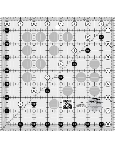 Creative Grids 8.5" x 8.5" square quilting ruler