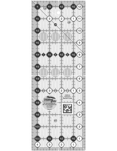 Creative Grids 4.5" x 12.5" rectangle quilting ruler