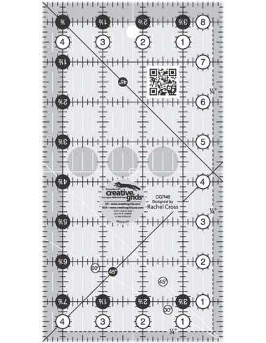 Creative Grids 4.5" x 8.5" rectangle quilting ruler