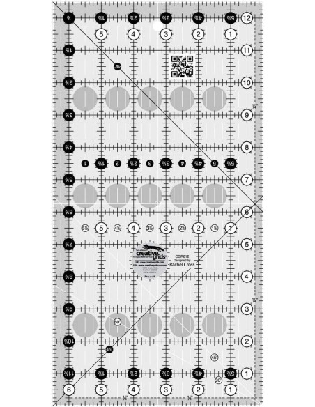 Creative Grids 6.5" x 12.5" rectangle quilting ruler