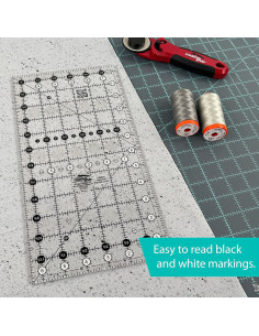 Creative Grids 6.5" x 12.5" rectangle quilting ruler 2