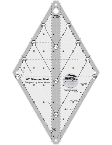 Creative Grids Diamond Mini 60° Quilting Ruler