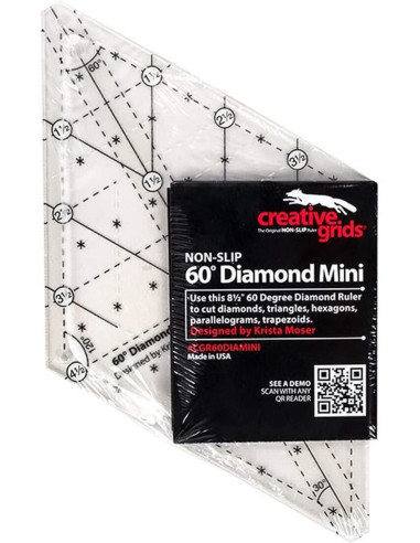 Creative Grids Diamond Mini 60° Quilting Ruler