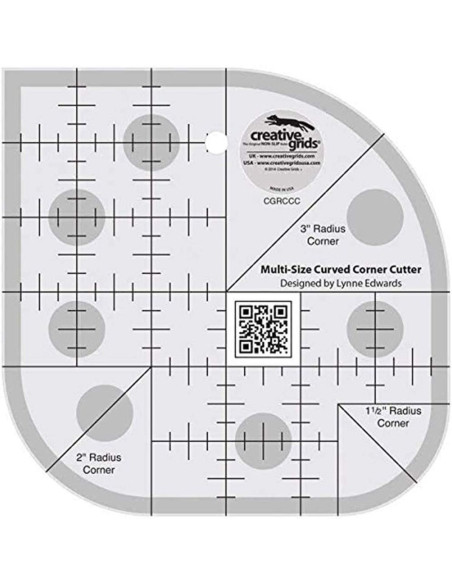 Multi-Size Curved Corner Cutter Ruler Creative Grids