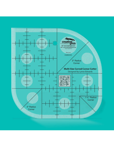 Multi-Size Curved Corner Cutter Ruler Creative Grids