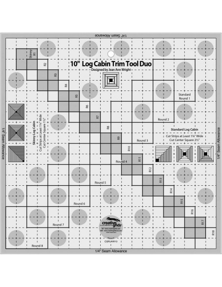 Log Cabin Trim Tool Duo Creative Grids Ruler