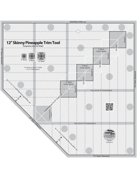 12" Skinny Pineapple Trim Tool Creative Grids