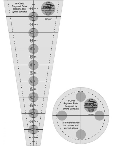 Creative Grids 18 Degree Dresden Plate Ruler