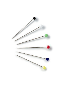 Box of 30g extra-long glass head pins assorted Prym 2