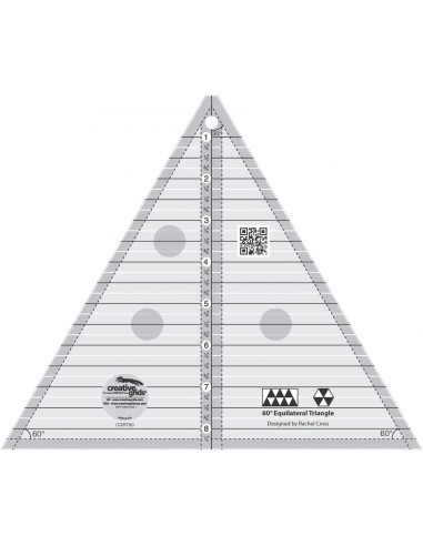 60° Triangle Ruler 8" Finished Size Creative Grids