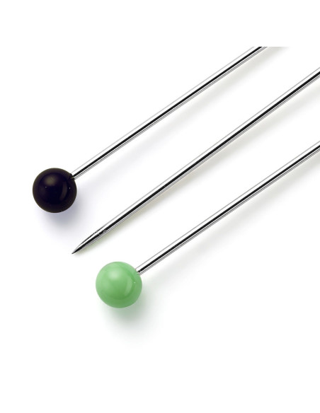 Box of 30g extra-long glass head pins assorted Prym