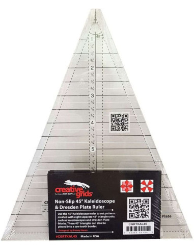 Kaleidoscope Triangle & Dresden Plate Creative Grids Ruler