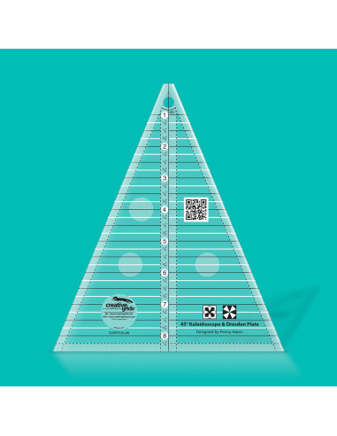 Kaleidoscope Triangle & Dresden Plate Creative Grids Ruler