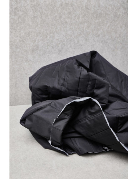 Water-repellent quilted fabric Strip - Black