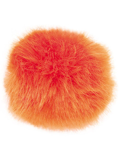 Faux fur pompom 10 cm - Orange