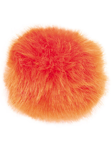 Faux fur pompom 10 cm - Orange