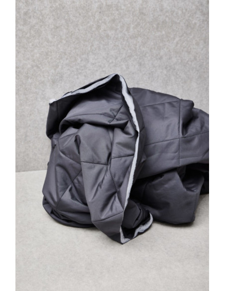 Water-repellent quilted fabric Gem - Storm Gray