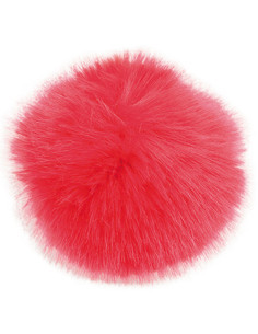 Faux fur pompom 10 cm - Red