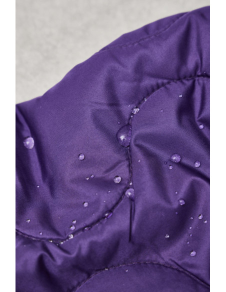 Water-repellent quilted fabric Wave - Purple