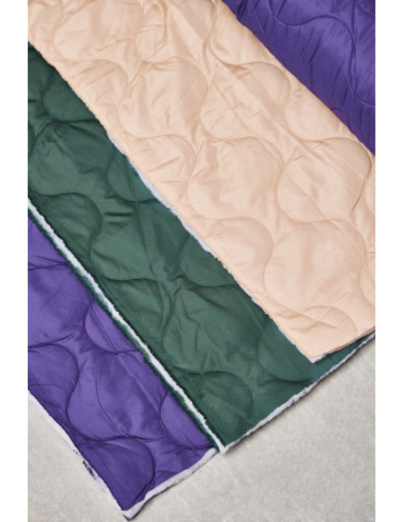 Water-repellent quilted fabric Wave - Purple