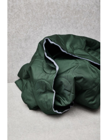 Water-repellent quilted fabric Wave - Bottle green