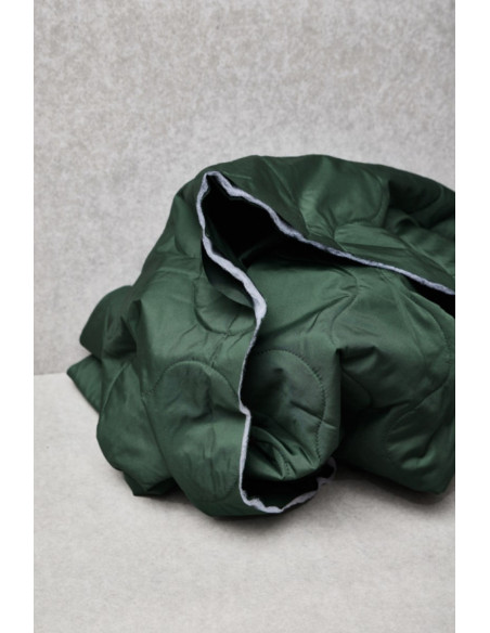 Water-repellent quilted fabric Wave - Bottle green