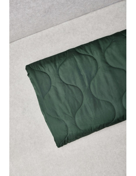 Water-repellent quilted fabric Wave - Bottle green