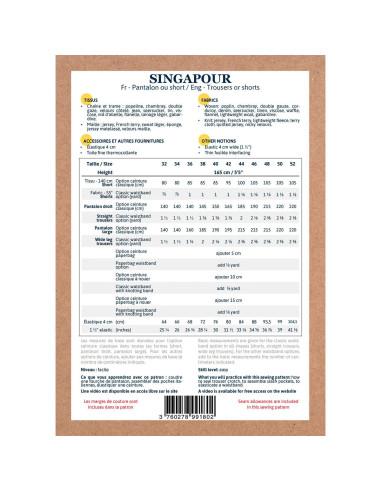 Singapore pants and shorts pattern - Ikatee