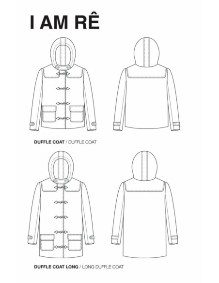 Duffle coat pattern Rê - I am patterns