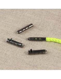 Metal tips for cords and laces - Gunmetal