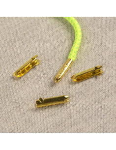 Metal tips for cords and laces - Gold