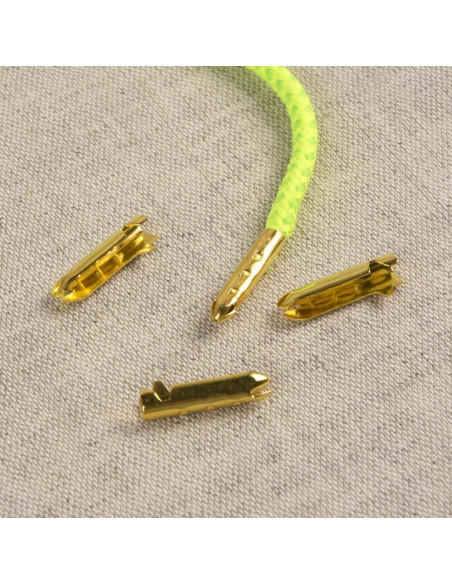 Metal tips for cords and laces - Gold