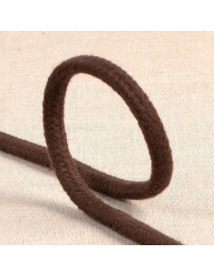 Braided cord - Dark brown