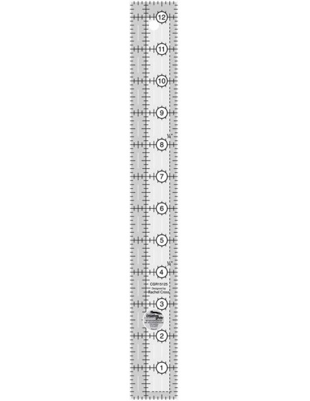 Creative Grids 1.5" x 12.5" rectangle quilting ruler