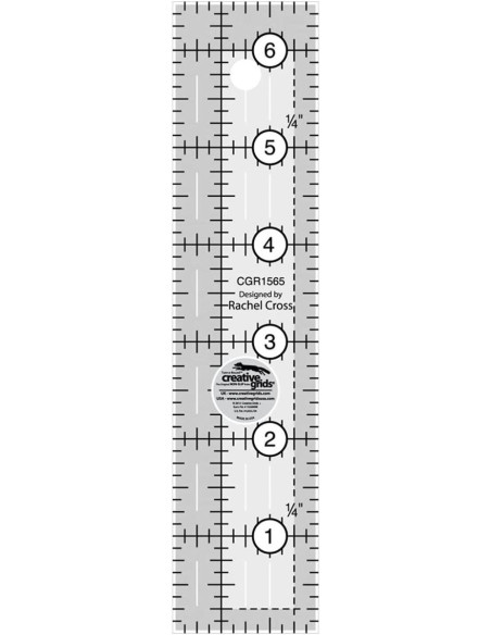 Creative Grids 1.5" x 6.5" rectangle quilting ruler